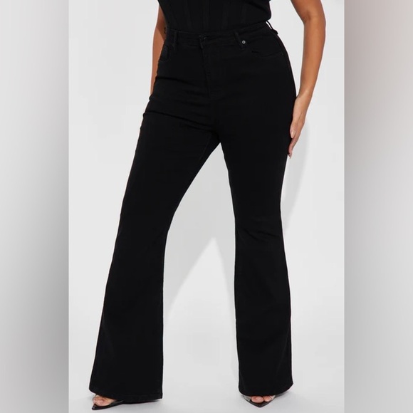 Harper Sculpting Stretch Flare Jeans - Black - Picture 4 of 7